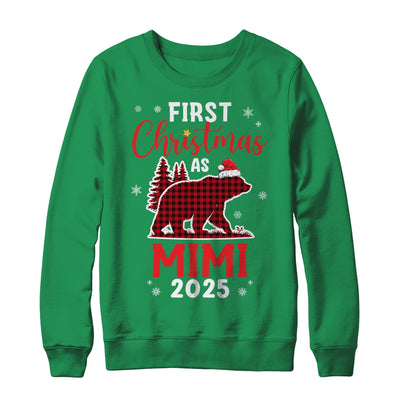 First Christmas As Mimi Red Plaid Bear Santa Hat 2025 Shirt & Sweatshirt | siriusteestore