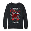 First Christmas As Mom Red Plaid Bear Santa Hat 2025 Shirt & Sweatshirt | siriusteestore