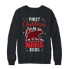 First Christmas As Nana Red Plaid Bear Santa Hat 2025 Shirt & Sweatshirt | siriusteestore