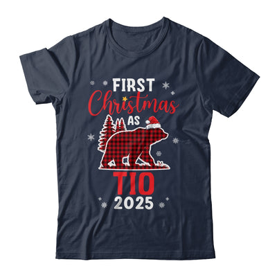 First Christmas As Tio Red Plaid Bear Santa Hat 2025 Shirt & Sweatshirt | siriusteestore