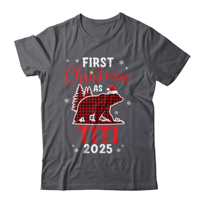 First Christmas As Titi Red Plaid Bear Santa Hat 2025 Shirt & Sweatshirt | siriusteestore