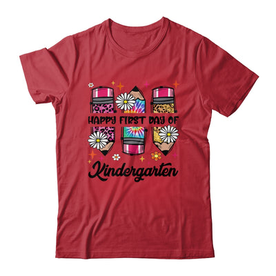 First Day Kindergarten Teacher Leopard Pencil Back To School Shirt & Hoodie | siriusteestore