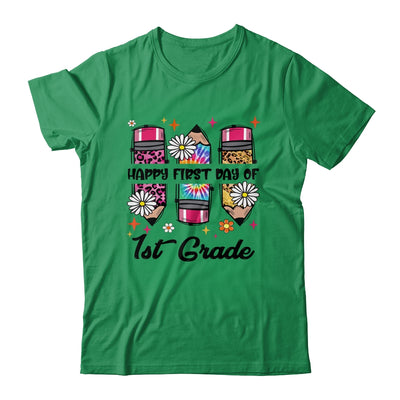 First Day Of 1st Grade Teacher Leopard Pencil Back To School Shirt & Hoodie | siriusteestore