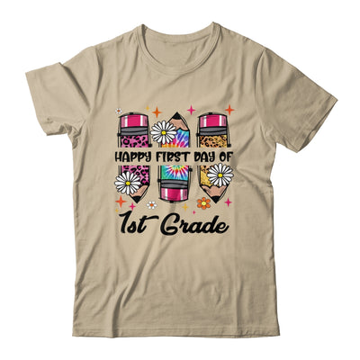 First Day Of 1st Grade Teacher Leopard Pencil Back To School Shirt & Hoodie | siriusteestore