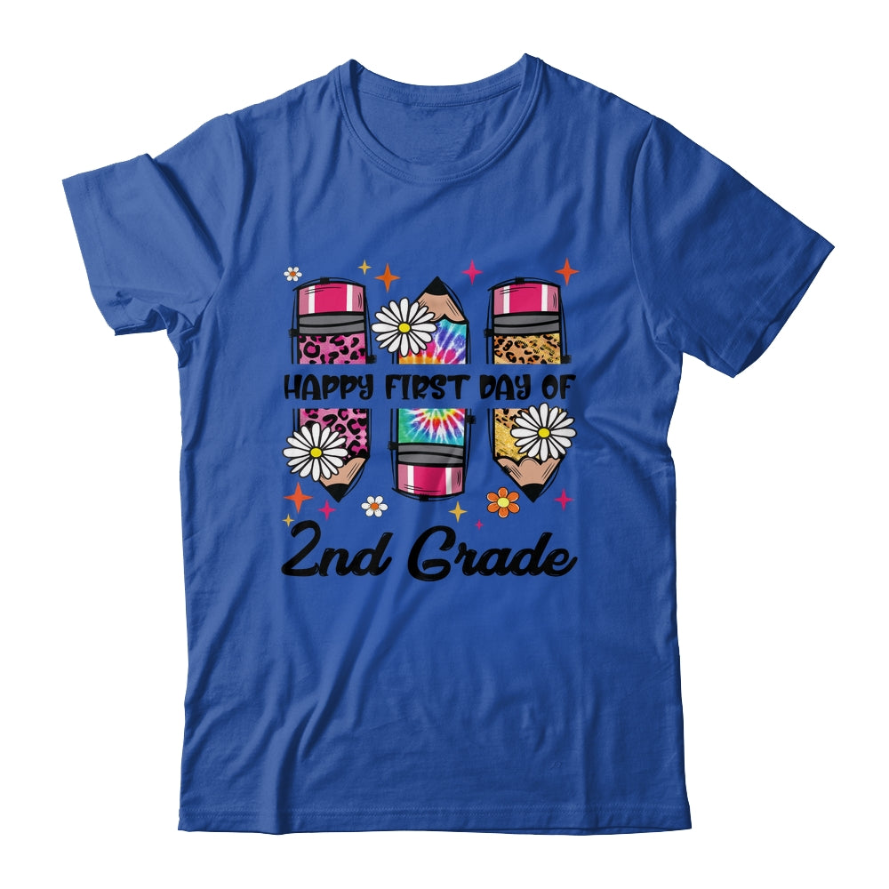 First Day Of 2nd Grade Teacher Leopard Pencil Back To School Shirt & Hoodie | siriusteestore
