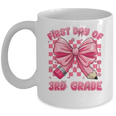 First Day Of 3rd Grade Coquette Back To School Girls Kids Mug | siriusteestore