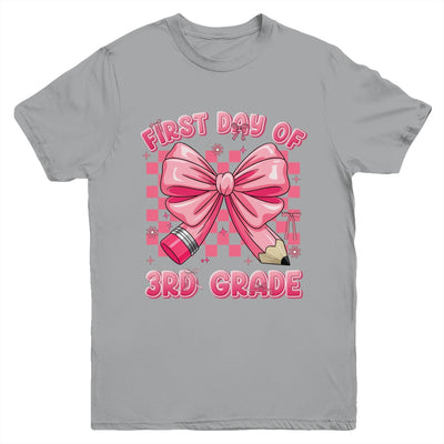 First Day Of 3rd Grade Coquette Back To School Girls Kids Youth Shirt | siriusteestore