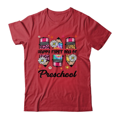 First Day Preschool Teacher Leopard Pencil Back To School Shirt & Hoodie | siriusteestore