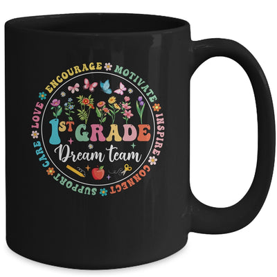 First Grade Dream Team Back To School Teacher Flower Mug | siriusteestore