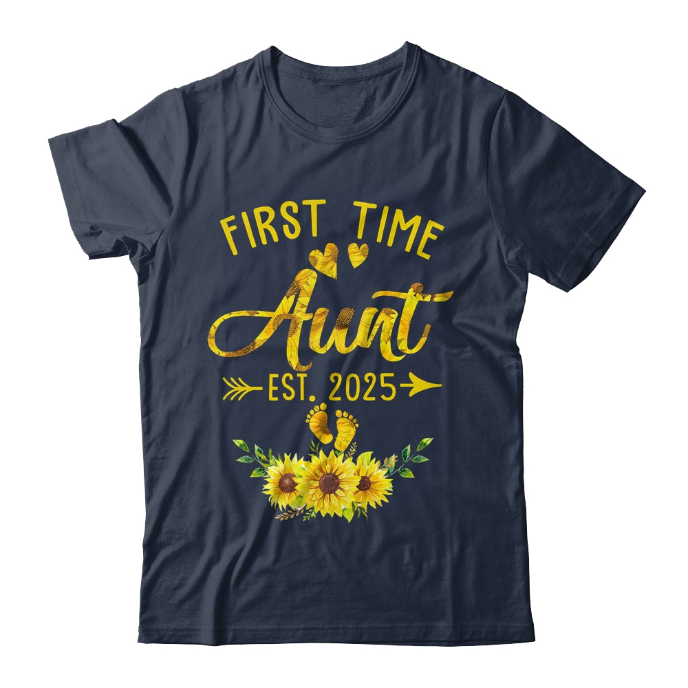 First Time Aunt Est 2025 Sunflower Promoted To Aunt Shirt & Tank Top | siriusteestore