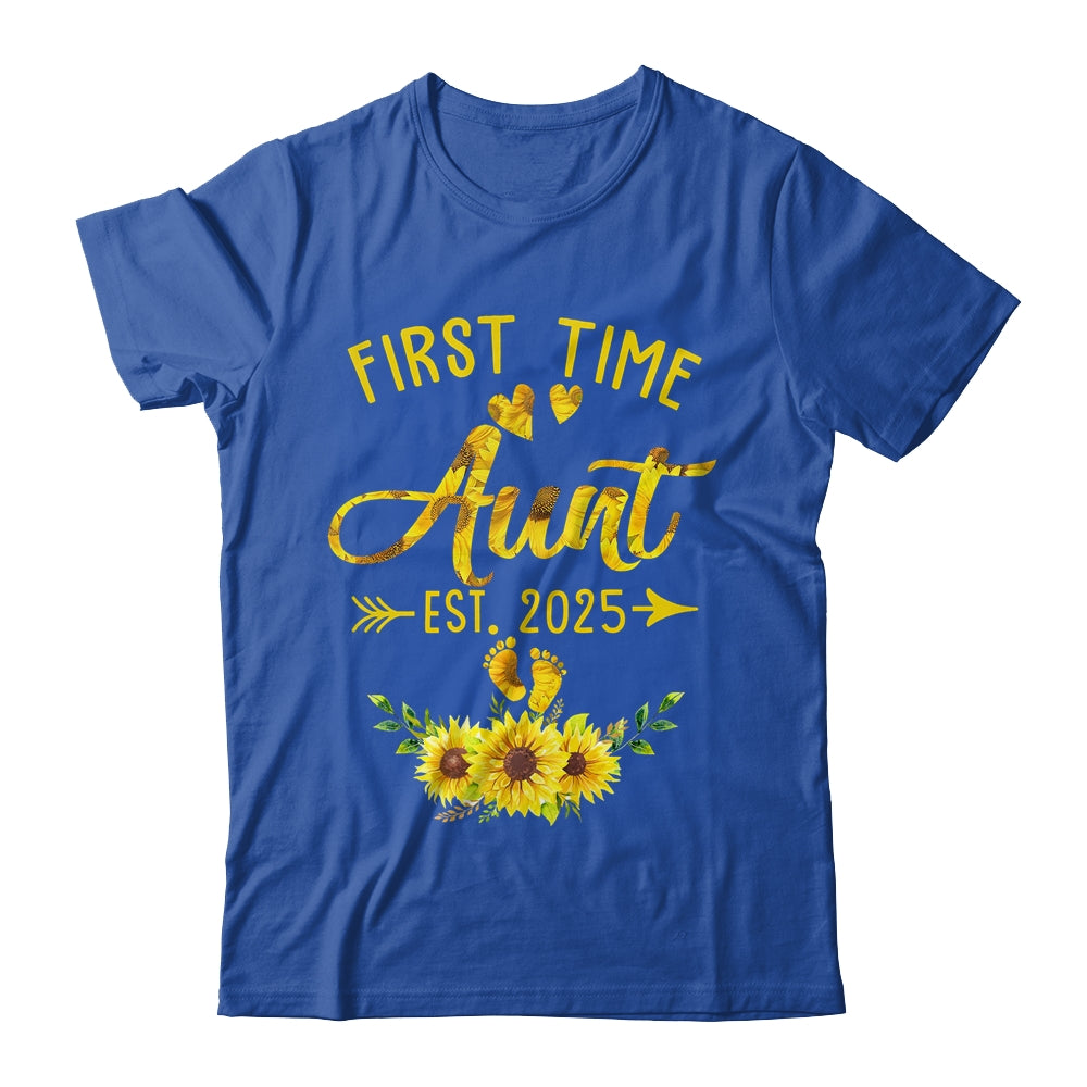 First Time Aunt Est 2025 Sunflower Promoted To Aunt Shirt & Tank Top | siriusteestore