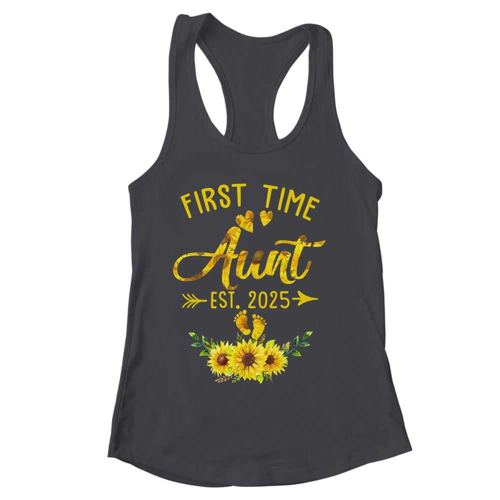 First Time Aunt Est 2025 Sunflower Promoted To Aunt Shirt & Tank Top | siriusteestore