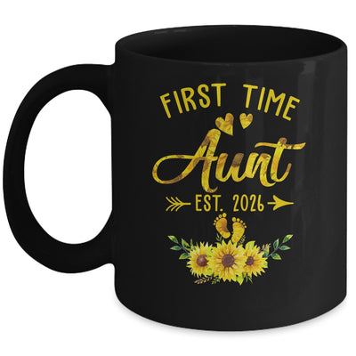 First Time Aunt Est 2026 Sunflower Promoted To Aunt Mug | siriusteestore