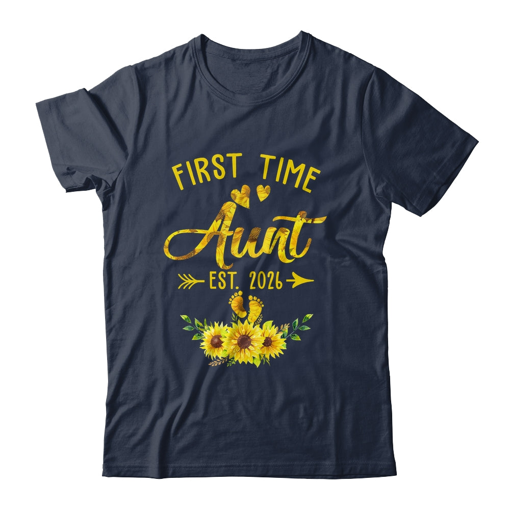 First Time Aunt Est 2026 Sunflower Promoted To Aunt Shirt & Tank Top | siriusteestore