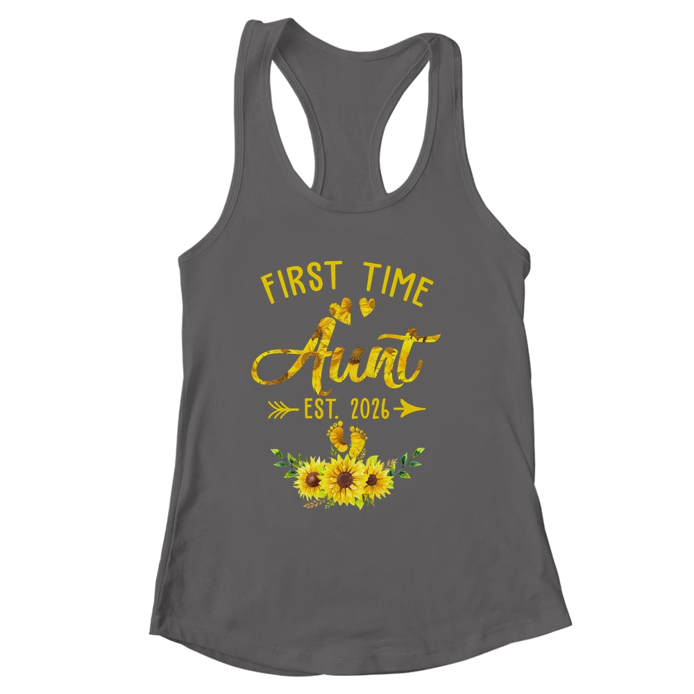 First Time Aunt Est 2026 Sunflower Promoted To Aunt Shirt & Tank Top | siriusteestore