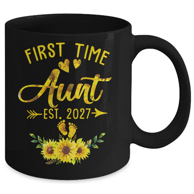 First Time Aunt Est 2027 Sunflower Promoted To Aunt Mug | siriusteestore