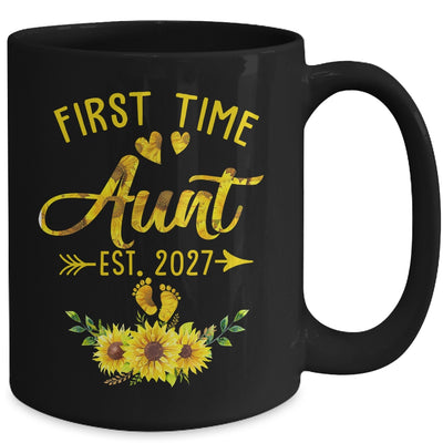 First Time Aunt Est 2027 Sunflower Promoted To Aunt Mug | siriusteestore