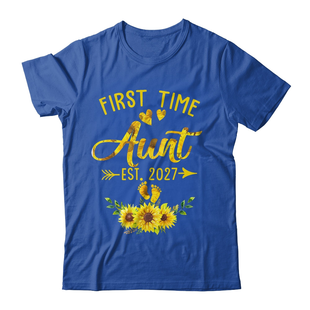 First Time Aunt Est 2027 Sunflower Promoted To Aunt Shirt & Tank Top | siriusteestore