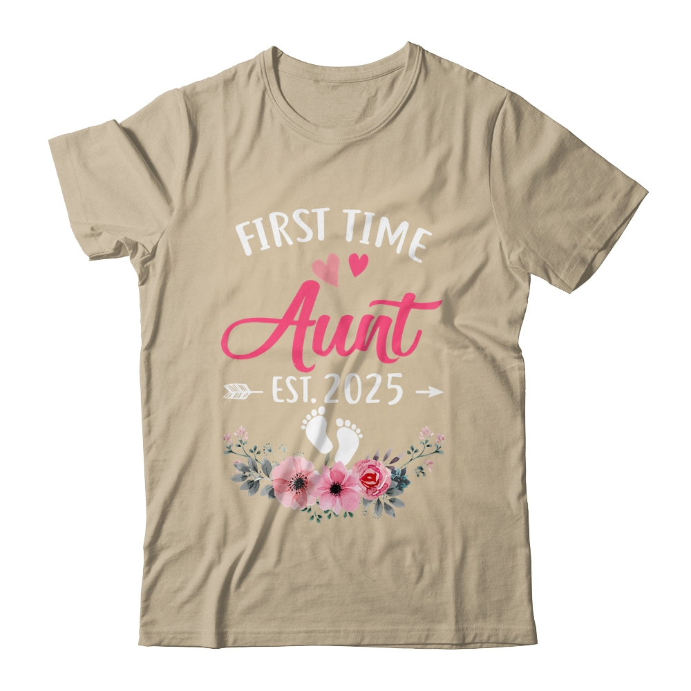 First Time Aunt Promoted To Aunt Est 2025 Mothers Day Shirt & Hoodie | siriusteestore