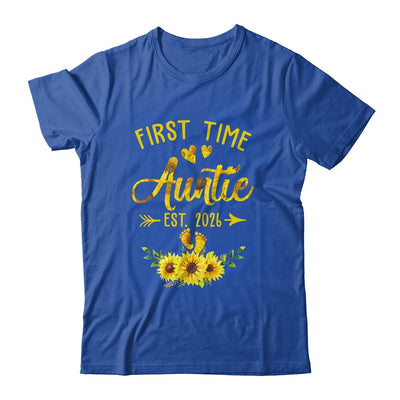 First Time Auntie Est 2026 Sunflower Promoted To Auntie Shirt & Tank Top | siriusteestore
