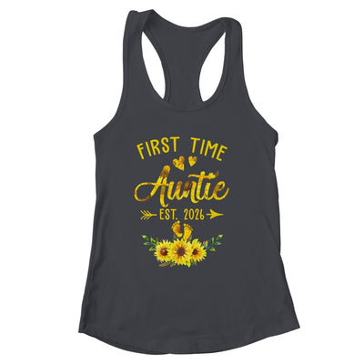 First Time Auntie Est 2026 Sunflower Promoted To Auntie Shirt & Tank Top | siriusteestore