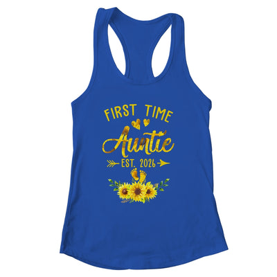 First Time Auntie Est 2026 Sunflower Promoted To Auntie Shirt & Tank Top | siriusteestore