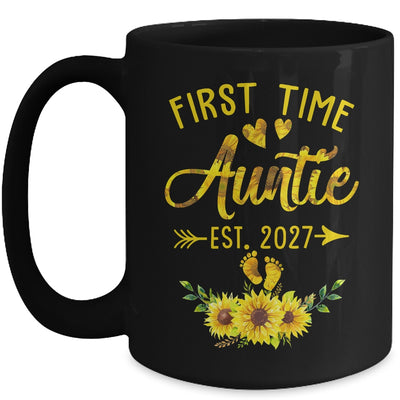 First Time Auntie Est 2027 Sunflower Promoted To Auntie Mug | siriusteestore