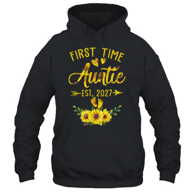 First Time Auntie Est 2027 Sunflower Promoted To Auntie Shirt & Tank Top | siriusteestore