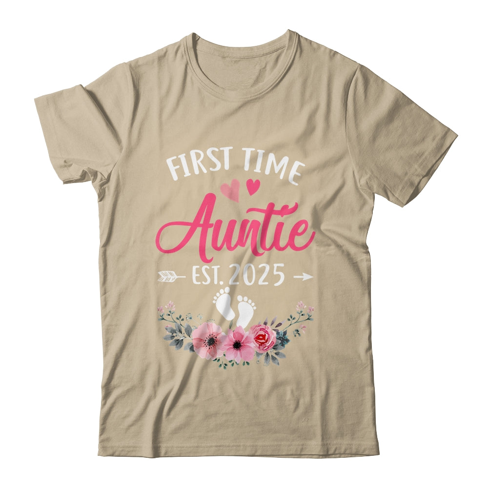 First Time Auntie Promoted To Auntie Est 2025 Mothers Day Shirt & Hoodie | siriusteestore