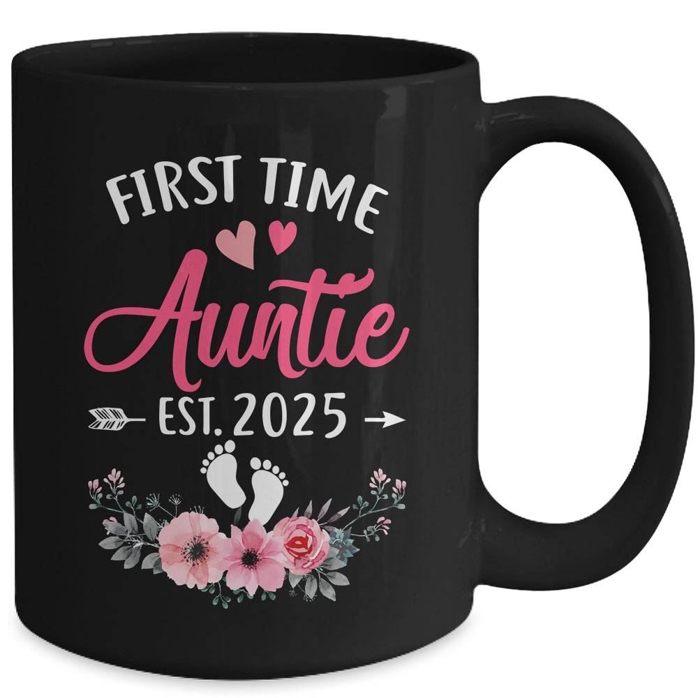 First Time Auntie Promoted To Auntie Est 2025 Mothers Day Mug | siriusteestore