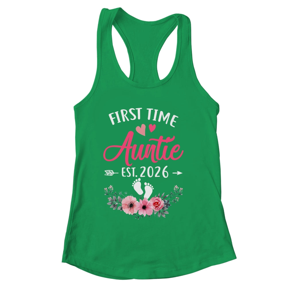 First Time Auntie Promoted To Auntie Est 2026 Mothers Day Shirt & Tank Top | siriusteestore