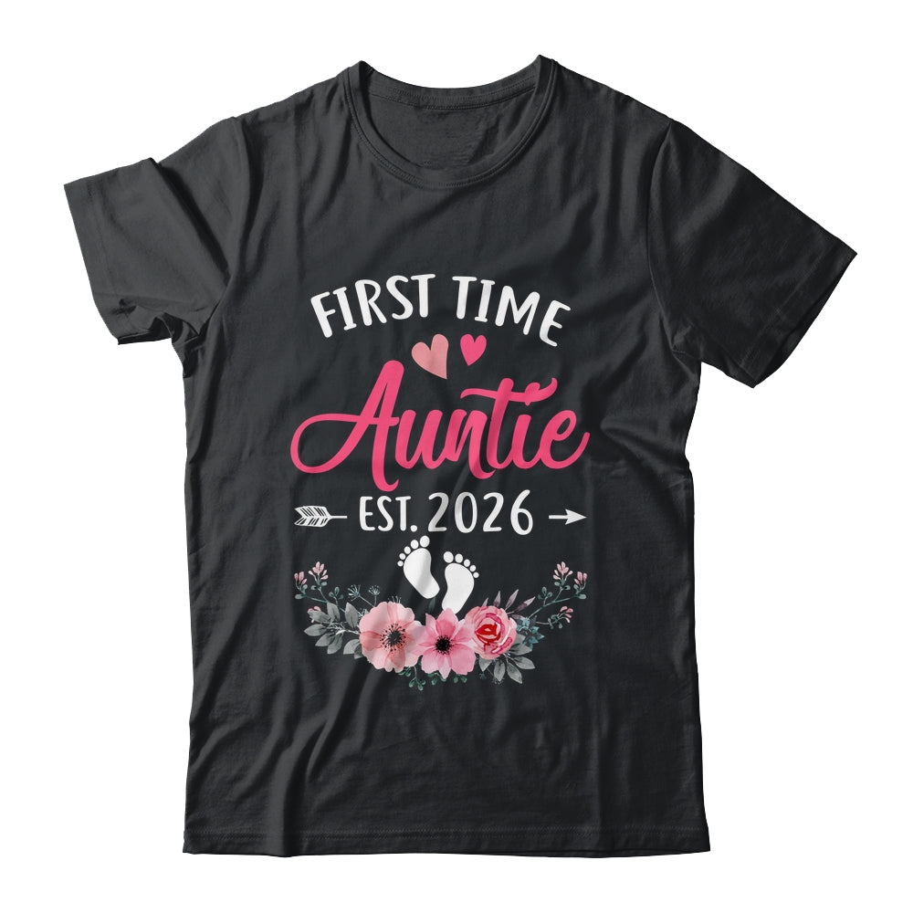 First Time Auntie Promoted To Auntie Est 2027 Mothers Day Shirt & Tank Top | siriusteestore