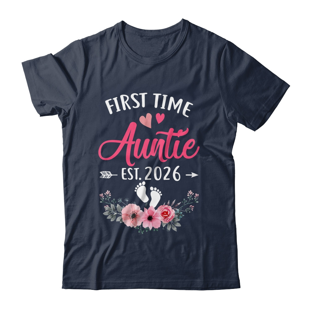 First Time Auntie Promoted To Auntie Est 2027 Mothers Day Shirt & Tank Top | siriusteestore