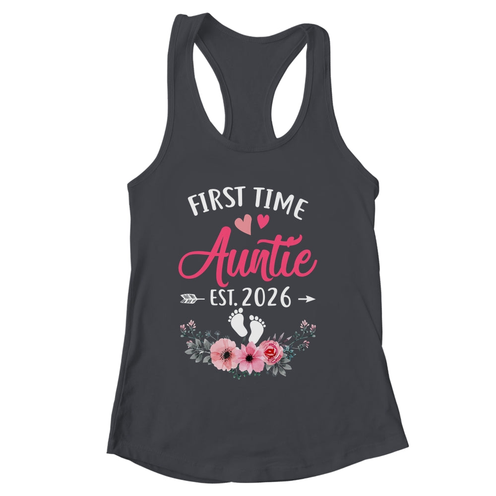 First Time Auntie Promoted To Auntie Est 2027 Mothers Day Shirt & Tank Top | siriusteestore
