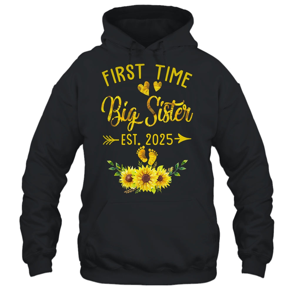 First Time Big Sister Est 2025 Sunflower Promoted To Sister Shirt & Tank Top | siriusteestore