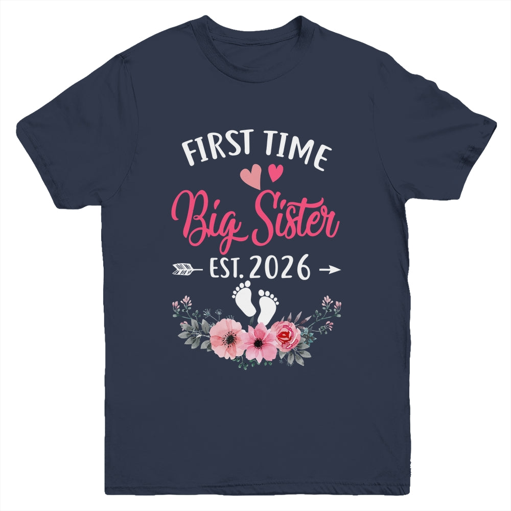 First Time Big Sister Promoted To Sister Est 2027 Youth Shirt | siriusteestore