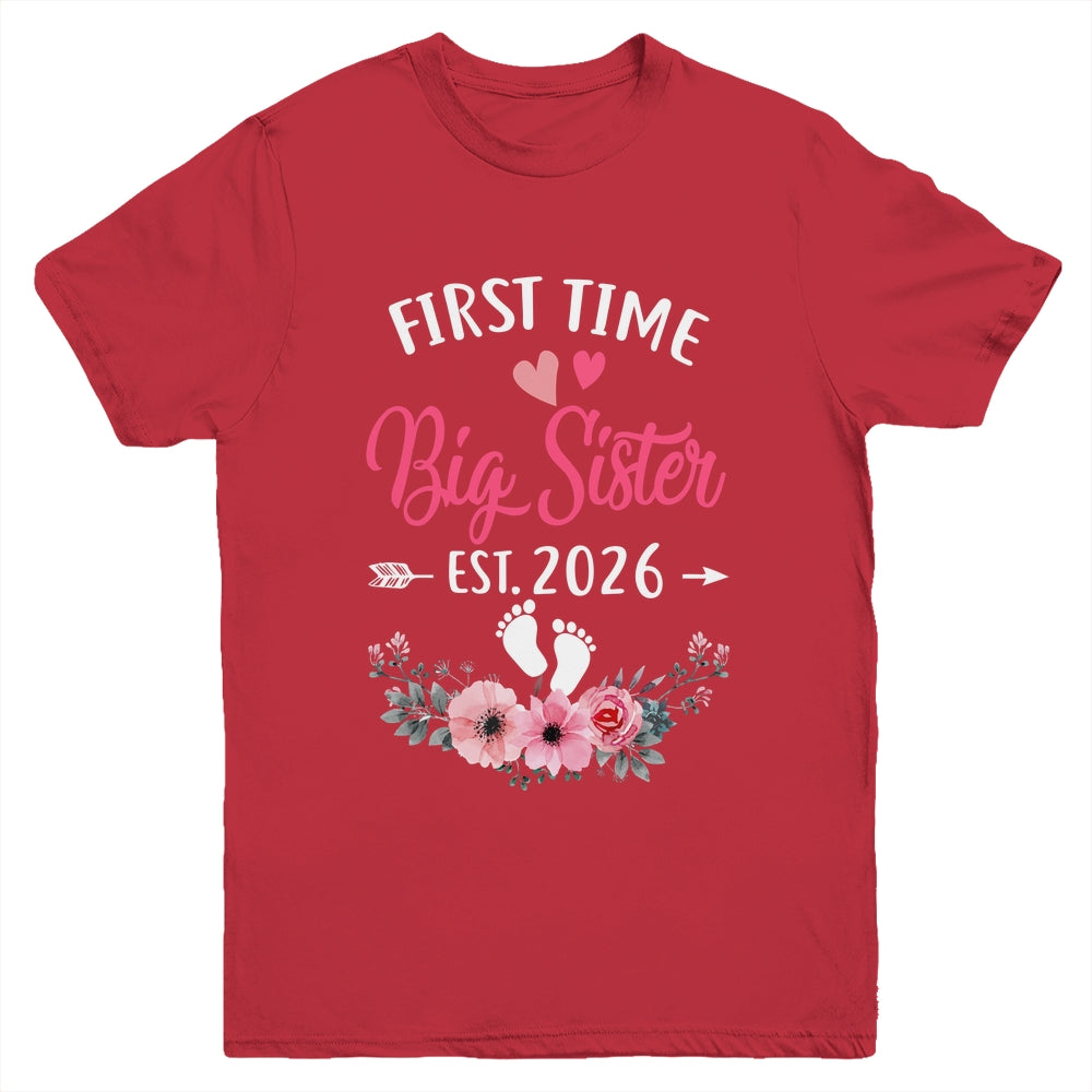 First Time Big Sister Promoted To Sister Est 2027 Youth Shirt | siriusteestore