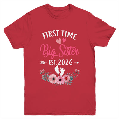 First Time Big Sister Promoted To Sister Est 2027 Youth Shirt | siriusteestore