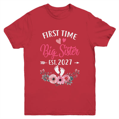 First Time Big Sister Promoted To Sister Est 2027 Youth Shirt | siriusteestore