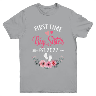 First Time Big Sister Promoted To Sister Est 2027 Youth Shirt | siriusteestore