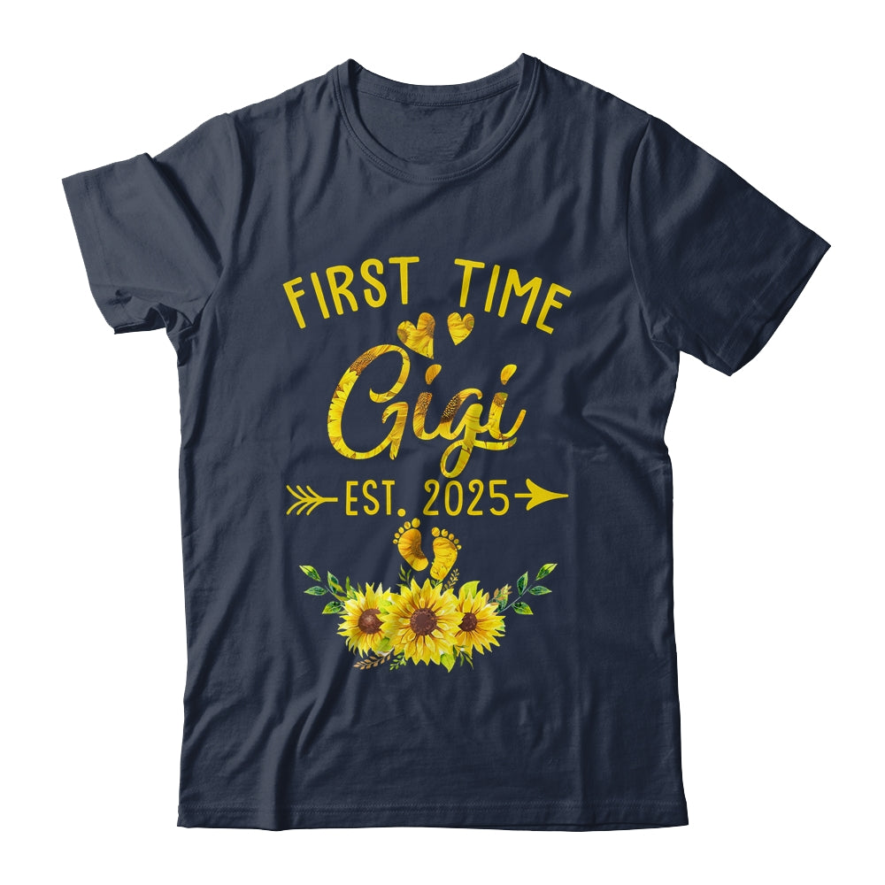 First Time Gigi Est 2025 Sunflower Promoted To Gigi Shirt & Tank Top | siriusteestore