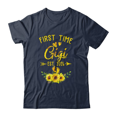 First Time Gigi Est 2026 Sunflower Promoted To Gigi Shirt & Tank Top | siriusteestore