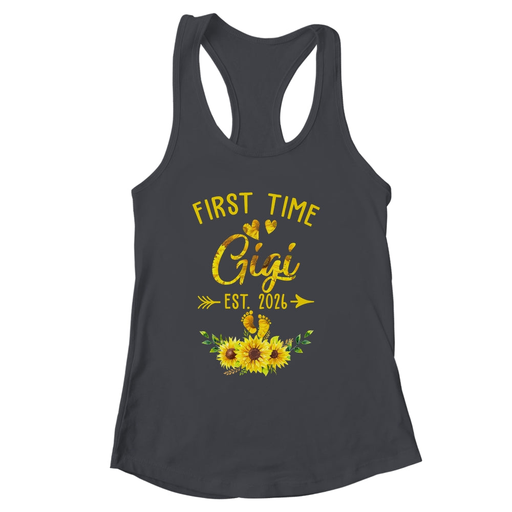 First Time Gigi Est 2026 Sunflower Promoted To Gigi Shirt & Tank Top | siriusteestore