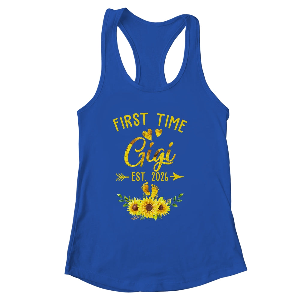 First Time Gigi Est 2026 Sunflower Promoted To Gigi Shirt & Tank Top | siriusteestore