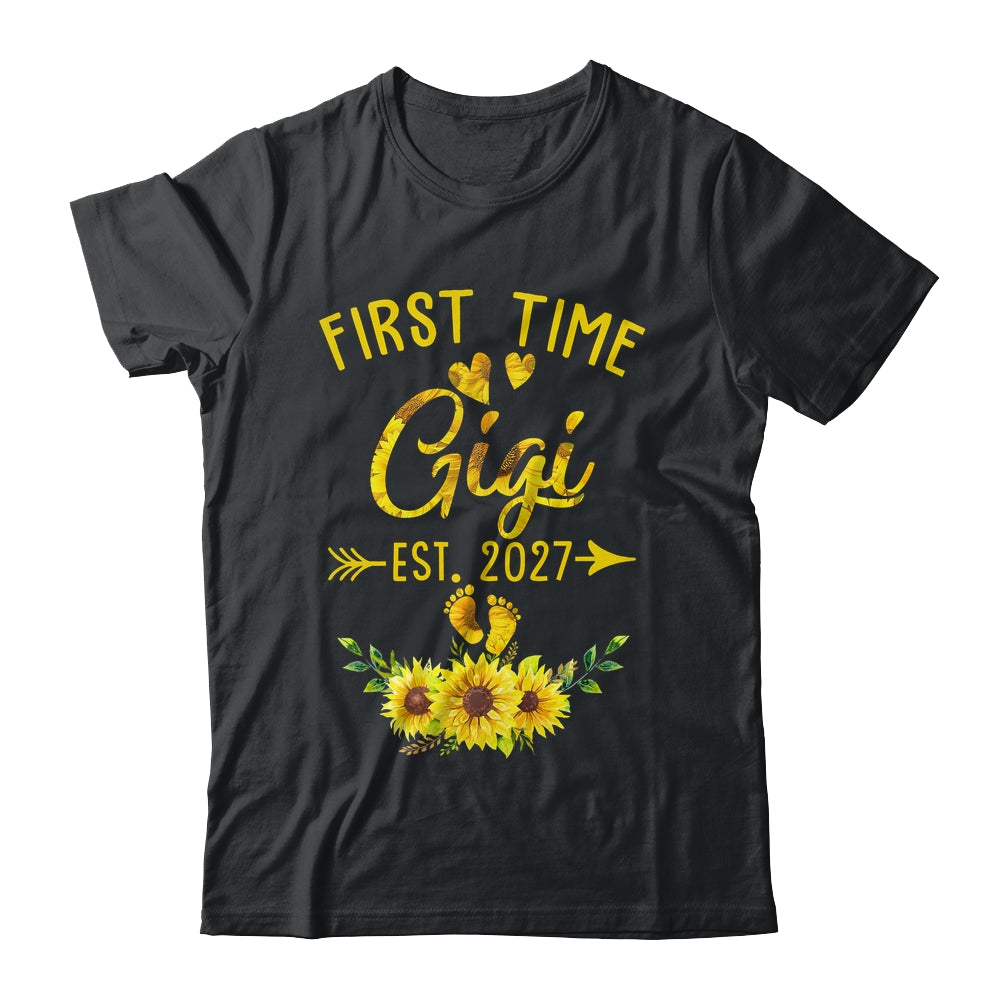 First Time Gigi Est 2027 Sunflower Promoted To Gigi Shirt & Tank Top | siriusteestore
