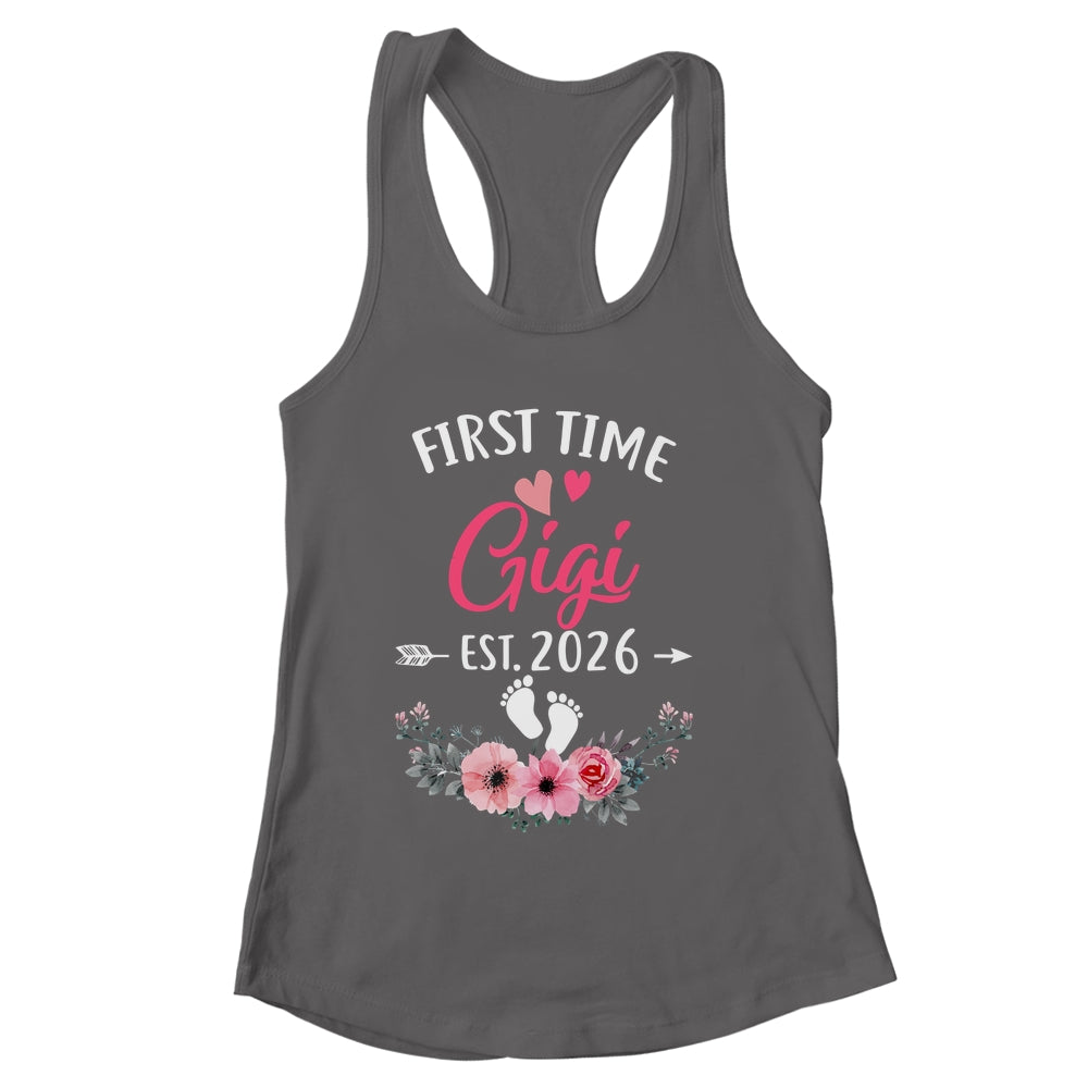 First Time Gigi Promoted To Gigi Est 2026 Mothers Day Shirt & Tank Top | siriusteestore