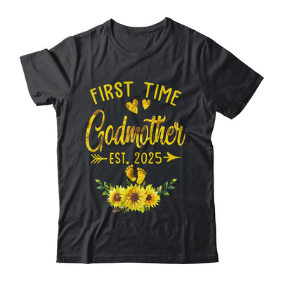First Time Godmother Est 2025 Sunflower Promoted To Godmother Shirt & Tank Top | siriusteestore