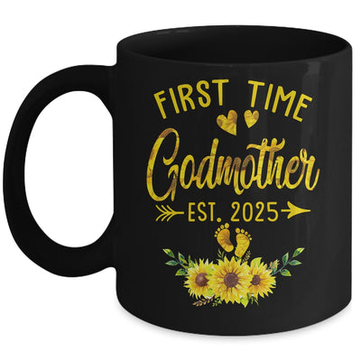 First Time Godmother Est 2025 Sunflower Promoted To Godmother Mug | siriusteestore