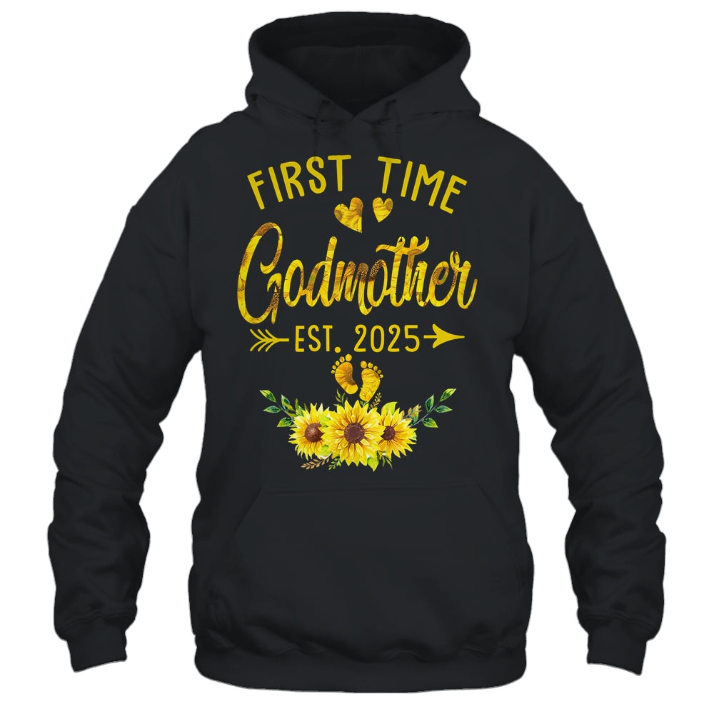 First Time Godmother Est 2025 Sunflower Promoted To Godmother Shirt & Tank Top | siriusteestore