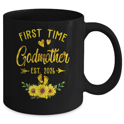 First Time Godmother Est 2026 Sunflower Promoted To Godmother Mug | siriusteestore